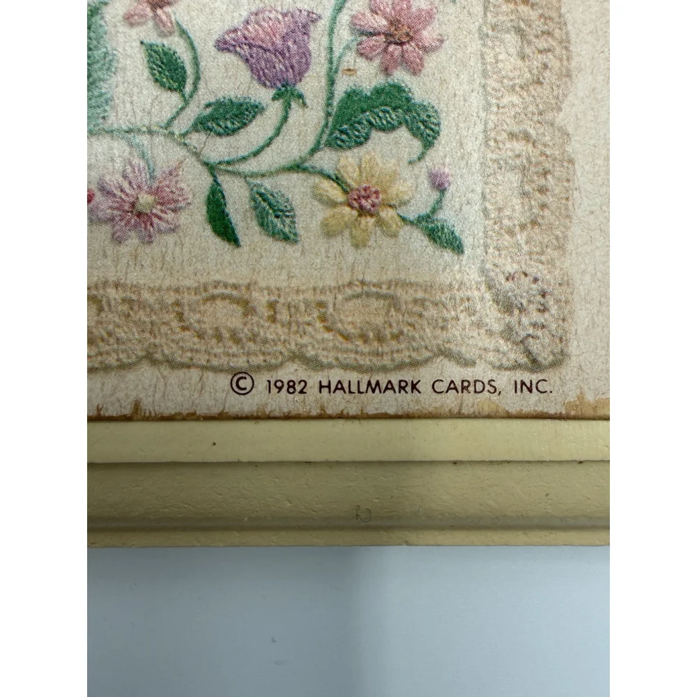 Vintage 1982 Hallmark Friends Poem Plaque Floral Wall Hanging Amanda Bradley